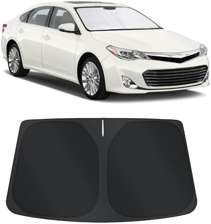 TINGLU Sun Shade for Toyota Avalon 2013-2018 Accessories Windshield Sun Shade Window Shade UV Rays Protection Sun Visor Cover with Steering Wheel Sunshade Storage Bag by TINGLU