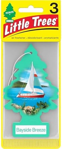 Little Trees Cardboard Hanging Car, Home & Office Air Freshener, Bayside Breeze (Pack of 6) - Image 2