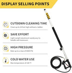24 FT Telescoping Pressure Washer Wand with Pressure Washer Extension Wand, Brush Head, Gutter Cleaner, 5 Spray Nozzle Tips, 2 Hose Adapters and Support Belt - Image 2
