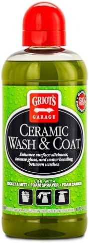 Griot's Garage Ceramic Wash and Coat for All Car Exterior Surfaces, Lubricant Rich, Provides Durable Car Paint Protection, 10885, 48oz by GriotsGarage