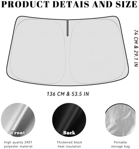 Car Windshield Sun Shade for Audi 2018-2026 A4 A5 & S5 RS5 Accessories (OEM Design) Reflective Foldable Heat Insulation Sunshade for Ultimate Protection - Image 5