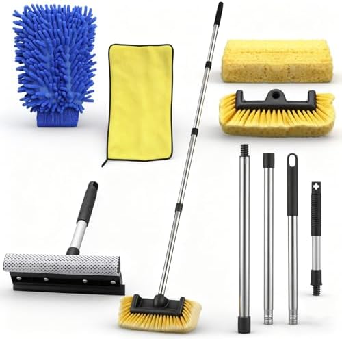 LemonRoad 65'' Five-Sided Car Wash Brush with Long Extendable Handle, Scratch-Free Soft Bristles Car Cleaning Wash Mop Kit, Universal for Truck RV SUV Boats Floors by Unknown