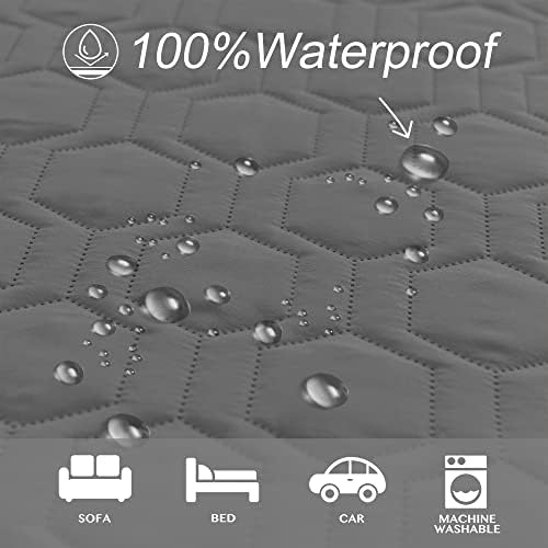 Waterproof Blanket Couch Cover for Dogs Non-Slip Pet Sofa Protector | Tcksstex Non-slip waterproof couch cover scratch resistant machine washable protects sofa bed car（82x82- Dark Grey） - Image 2