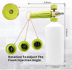 Foam Cannon 1 L Bottle Car Wash Snow Foam Lance with 1/4" Quick Connector Pressure Power Jet Washer Quick Release Adjustable Nozzle - Image 2
