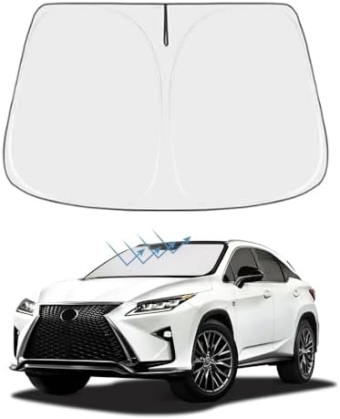 Front Windshield Sun Shade Custom Fit Compatible for RX350 RX350L RX450H 2009-present Sunshade Foldable UV Ray Reflector Sun Visor Protector Accessories Shield Cover Reflective (for RX 2009-present) by akarin