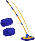 anngrowy 56.7" Car Wash Brush Mop Kit Mitt Sponge with Long Handle Car Cleaning Supplies Kit Tools Car Washing Duster Exterior Scratch Free, Chenille Replacement Head Extension Pole by anngrowy