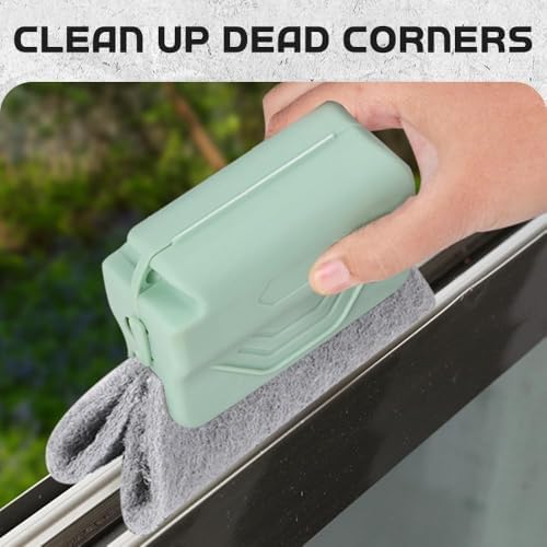 2026 New Magic Window Track Cleaner, 3Pcs Multipurpose Cleaning Brush for Window Grooves, Sliding Door Tracks, Tile Grout Lines, Shutter Slats, Car AC Vents, and Narrow Gaps (Grey) - Image 3