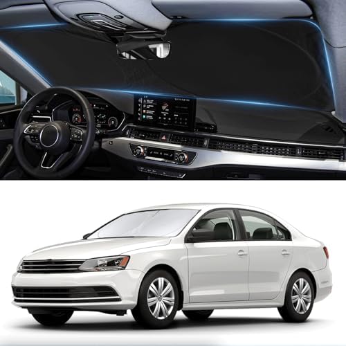 Windshield Sunshade for 2011-2017 2018 Volkswagen VW Jetta Sun Visor Shield by INSAUTO