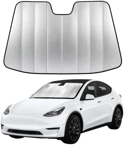 EcoNour Foldable Sun Shade Fit for Tesla Model 3/Y 2017-2024 2025 2026 by EcoNour