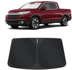 TINGLU Sun Shade for Honda Ridgeline Crew Cab 2017-2024 2025 2026 Accessories Windshield Sun Shade Window Shade UV Rays Protection Sun Visor Cover with Steering Wheel Sunshade Storage Bag by TINGLU