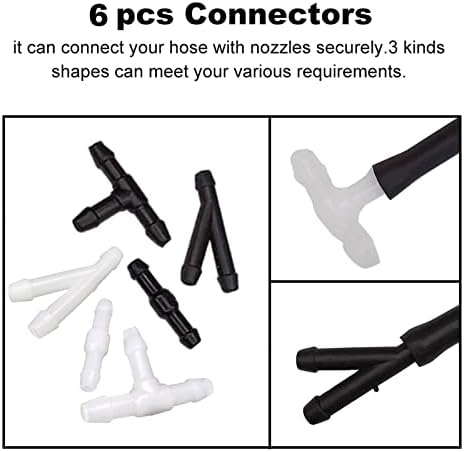 Front Windshield Washer Nozzles kit for 04-10 Toyota Sienna 05-12 Toyota Corolla 04-08 Toyota Solara 00-05 Toyota Tundra Replaces 85381-AE020 Wiper Spray Washer Jet with 3M Fluid Hose & 6 Connectors - Image 4