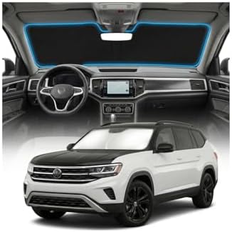 for VW Atlas Sun Shade Windshield Cover - Custom Fit Atlas Accessories 2018-2025 2026 Sunshade Foldable UV Protection & Heat Shield Sun Visor Accessories by Unknown