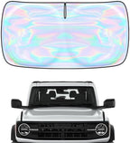 Windshield Sun Shade for Ford Bronco 2021-2025 2026-4 Layers Sunshade Compatible with Ford Bronco Foldable Front Window Sunshade Sun Visor Protector Block UV Rays Keep Your Car Cooler Accessories by Unknown