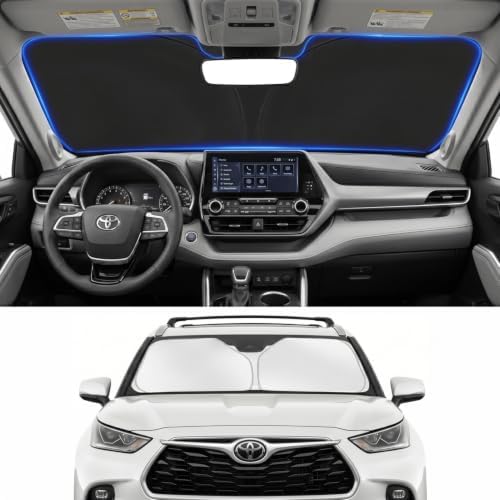 Custom Fit Windshield Sun Shade for Toyota Highlander 2020-2026 by Unknown