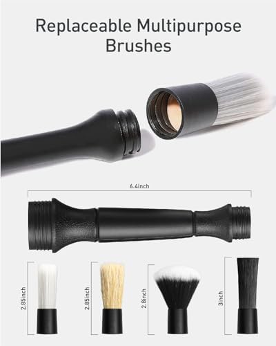 Fantasticlean 9PCS Car Detailing Brush Set, Interior Leather Cleaning - Image 3