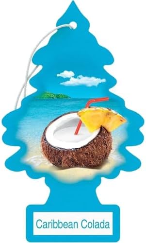 LITTLE TREES Car Air Freshener | Hanging Paper Tree for Home or Car | Caribbean Colada | 12 Pack by LITTLETREES