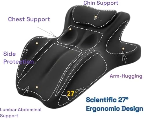 Couples Pillow, Intimacy Wedge Pillow, 27° Angle Support Ergonomic Memory Foam Posture Corrector Hip Back Support, Prone Pillow for Neck and Waist, Sleeping, Reading, Massage Relax - Image 3