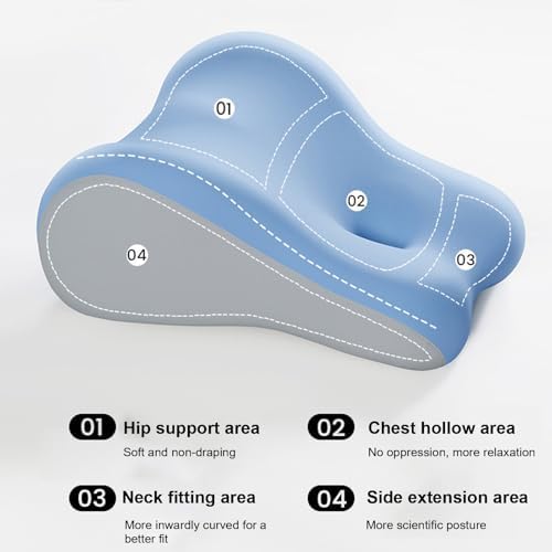 Ergonomic Memory Foam Wedge Cushion,Couples Butt Cushion Hip Intimacy Pillow Memory Foam,Multi Position Pillow Ergonomic Leg Wedge for Bedroom Relaxation Post-Surgery Recovery (Pink) - Image 7