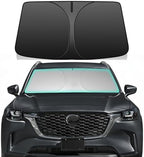Windshield Sun Shade for Mazda CX-90 CX90 2024-2026, 4-Layer 240T Foldable UV Block Car Accessory to Cool Interior by Unknown