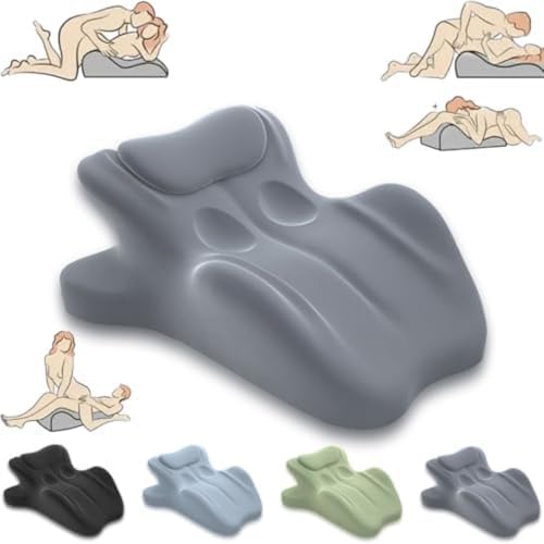 Arcova Couples Pillow - 27° Sweet Spot Memory Foam Wedge Pillow for Enhanced Intimacy & Back Support,Gray by iuscacey