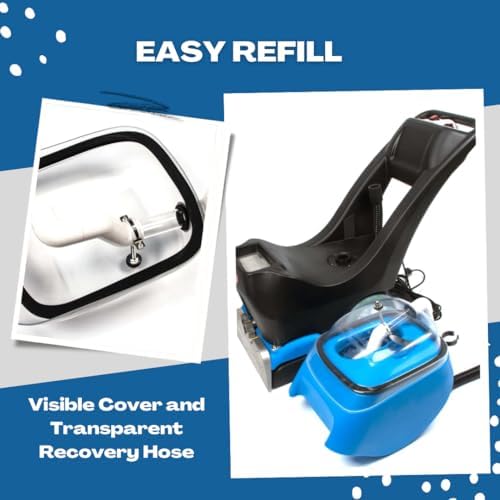 Commercial Walk-Behind Carpet Extractor Machine, 160 PSI Cold Water Carpet Cleaner, 21 KPA Suction, 13.8" Brush Width, 18.5" Squeegee Width, 10.5-Gal Solution Tank, 8-Gal Recovery Tank - Image 5