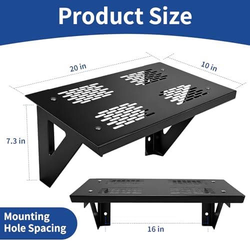 Heavy Duty Metal Pressure Washer Shelf - 20" x 10" - Image 2