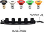 Pressure Washer Tips, Set of 5 Pressure Washer Nozzle Tips with Nozzle Holder, 1/4 Inch Quick Connect Power Washer Tips, 4000 PSI, Multiple Degrees Rinse Kit, Pressure Washer Accessories - Image 2