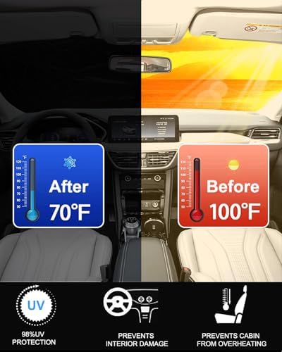 Foldable Front Windshield Sunshade fit for Ford Escape 2020-2025 2026 - Image 2