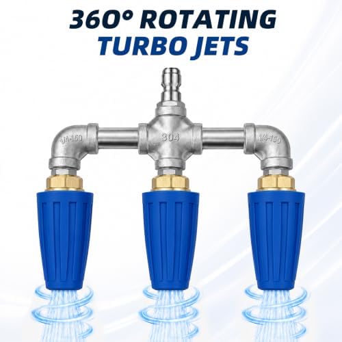 Triple Pressure Washer Turbo Nozzle, 3-Head, 1/4-Inch Quick Connect - Image 3