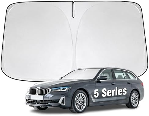 Windshield Sun Shade for BMW 5 Series 2010-2023 Sunshade by YIZHUOMY