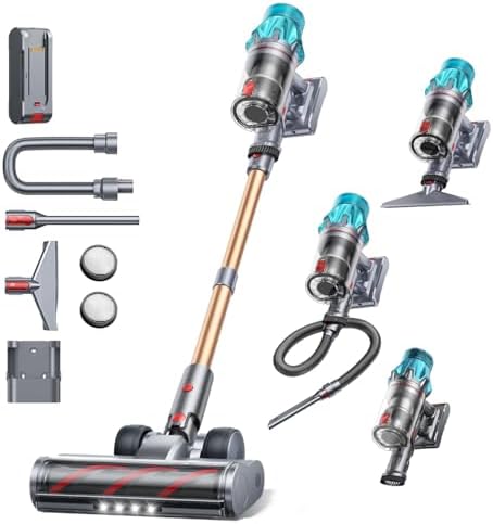 Cordless Vacuum Cleaner 650W 55Kpa 70 Mins(Eco), Stick Vacuum Cleaners by Fieety