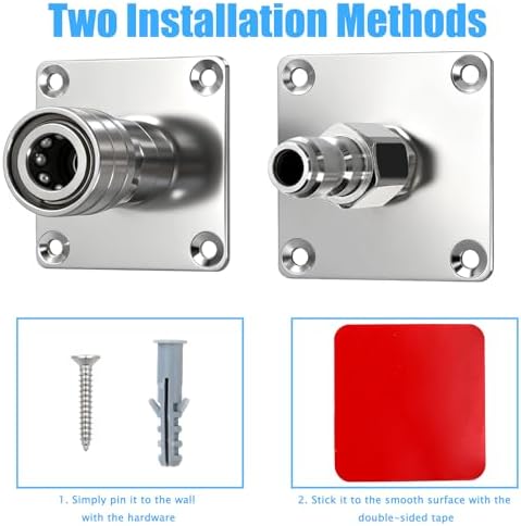Fasmov 4 Pack Foam Cannon Holder, Pressure Washer Holder, 1/4" Quick Connect Automatic Foam Cannon Mount, Stainless Steel Pressure Washer Nozzle Tip Holder, Pressure Washer Accessories Storage Rack - Image 5