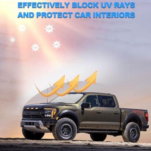 Foldable Front Windshield Sunshade fit for Ford F150 Accessories 2021-2026 - Image 6