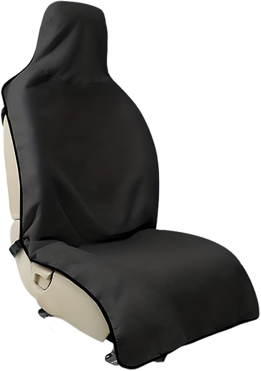 ZIMISI Waterproof Car Seat Covers, Non-Slip Towel Front Seat Covers, Sweat Car Seat Protector Cover for Gym Workout, Yoga, Running, Swimming, Beach & Hiking (Black) by Unknown