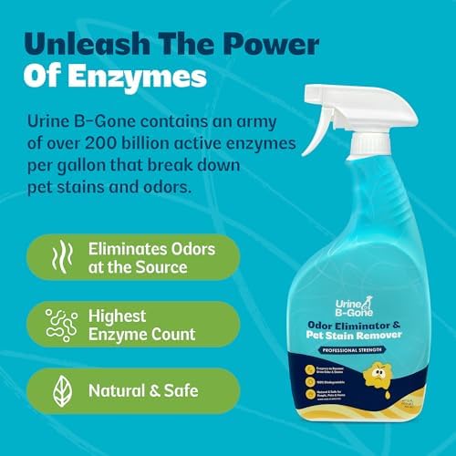 Urine B-Gone Enzyme Cleaner for Human, Cat & Dog Urine, Original, 32 oz - Image 6