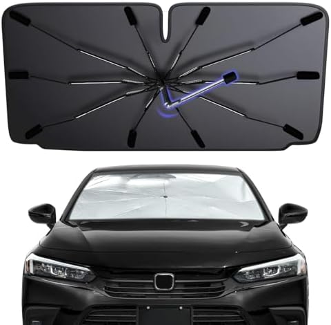 2026 Windshield Sun Shade Umbrella, Foldable Car Sunshade for Mid-Size Car by MakeLifeBetter