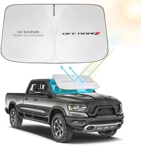 Windshield Sun Shade for Dodge RAM 1500 2010-2026 Sunshade by YIZHUOMY