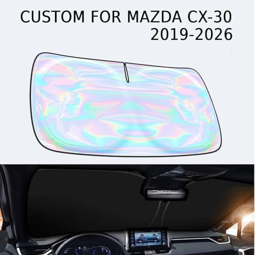 for Mazda CX-30 2019-2024 2025 2026 Windshield Sun Shade - Custom Fit Mazda CX-30 4 Layers Sunshade Foldable Front Window Sunshade Sun Visor Protector Block UV Rays Keep Your Car Cooler Accessories - Image 2