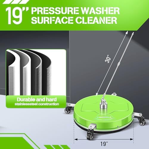 LidoDola 19'' Pressure Washer Surface Cleaner Green, Power Washer Accessory - Image 4