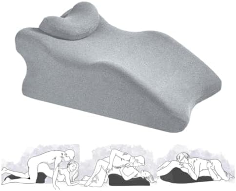 Multi-Functional Memory Foam Wedge Pillow for Enhanced Comfort & Support – Ideal for Reading, Lounging, Leg Elevation and Relaxation with Removable Cover,Grey by Unknown