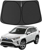 RAV4 Customized Windshield Sun Shade for 2019-2026 RAV4 LE | XLE | XLE Premium | Adventure | TRD Off-Road | Prime Front Window Sunshade Protector Foldable Blocks UV Rays Keep Car Cooler Accessories by aatoppus