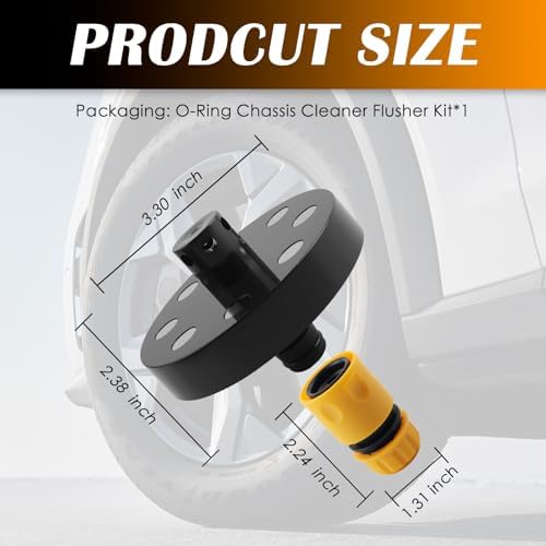 Magnetic Chassis Flusher Kit,O-Ring Chassis Cleaner Flusher Kit with 360° Rotating Spray Nozzle,Quick Connect Undercarriage Frame Flushers for Wheel Arches & Undercarriage - Image 2
