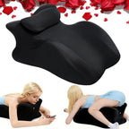 Intimacy Pillow Wedge - Sweet Spot Pillow for Couples, Memory Foam Ergonomic Support Cushion, Multi-Position Couples Pillow, Removable Washable Cover for Relaxation & Play (Black) by Paxato