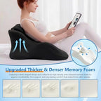Memory Foam Wedge Pillow, 27° Ergonomic Body Support Pillow - Image 3