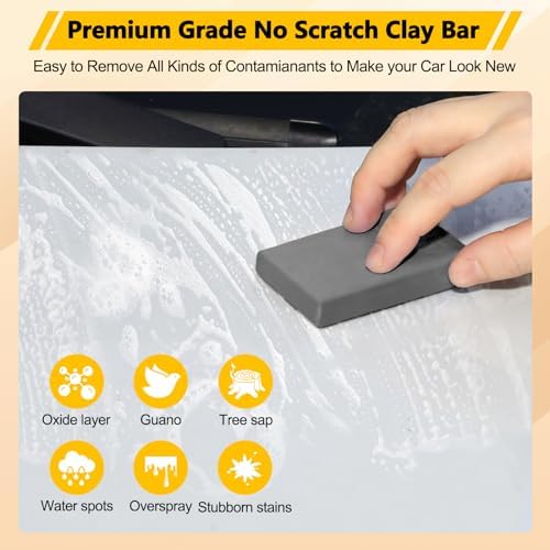 Fitosy Car Clay Bar 4 Pack 400g, Premium Grade No Scratch Deatil Clean - Image 2