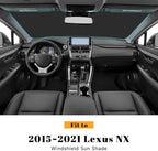 Car Windshield Sun Shade for Lexus 2015-2021 NX NX300h/NX300/NX200t Accessories (OEM Design) Reflective Foldable Heat Insulation Sunshade for Ultimate Protection - Image 2