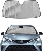 Pigenius Windshield Sunshade for Toyota Sienna 2021-2026 NO HUD, Reversible Silver/Black by Pigenius