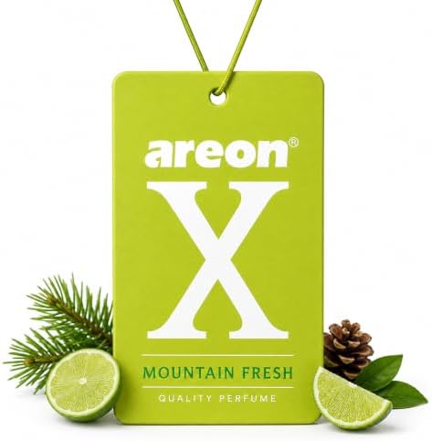 AREON X Mountain Fresh Paper Hanging Car Air Freshener - Pack of 12 by AREON
