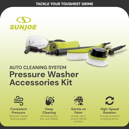Sun Joe Auto Car Cleaning Kit for Pressure Washers, Brush Set, SPX-ACS-MAX - Image 2
