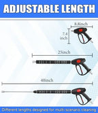 M MINGLE Swivel Pressure Washer Gun with Extension Wand, 3/8" Quick Connect - Image 4